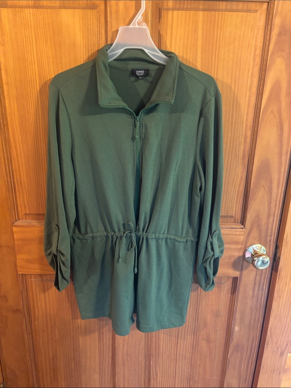Jones New York Olive Drawstring Waist Utility Jacket